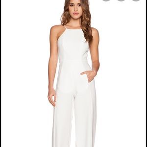 Black Halo Joaquin Wide-leg Jumpsuit White Size 14